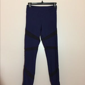 Mesh panel navy workout pants from ADORE ME
