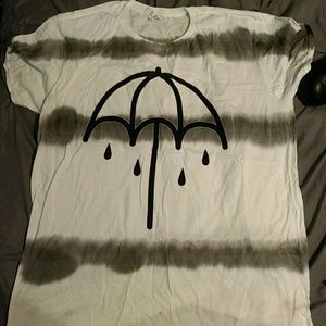 Grey and white 'Bring me the Horizon' band shirt