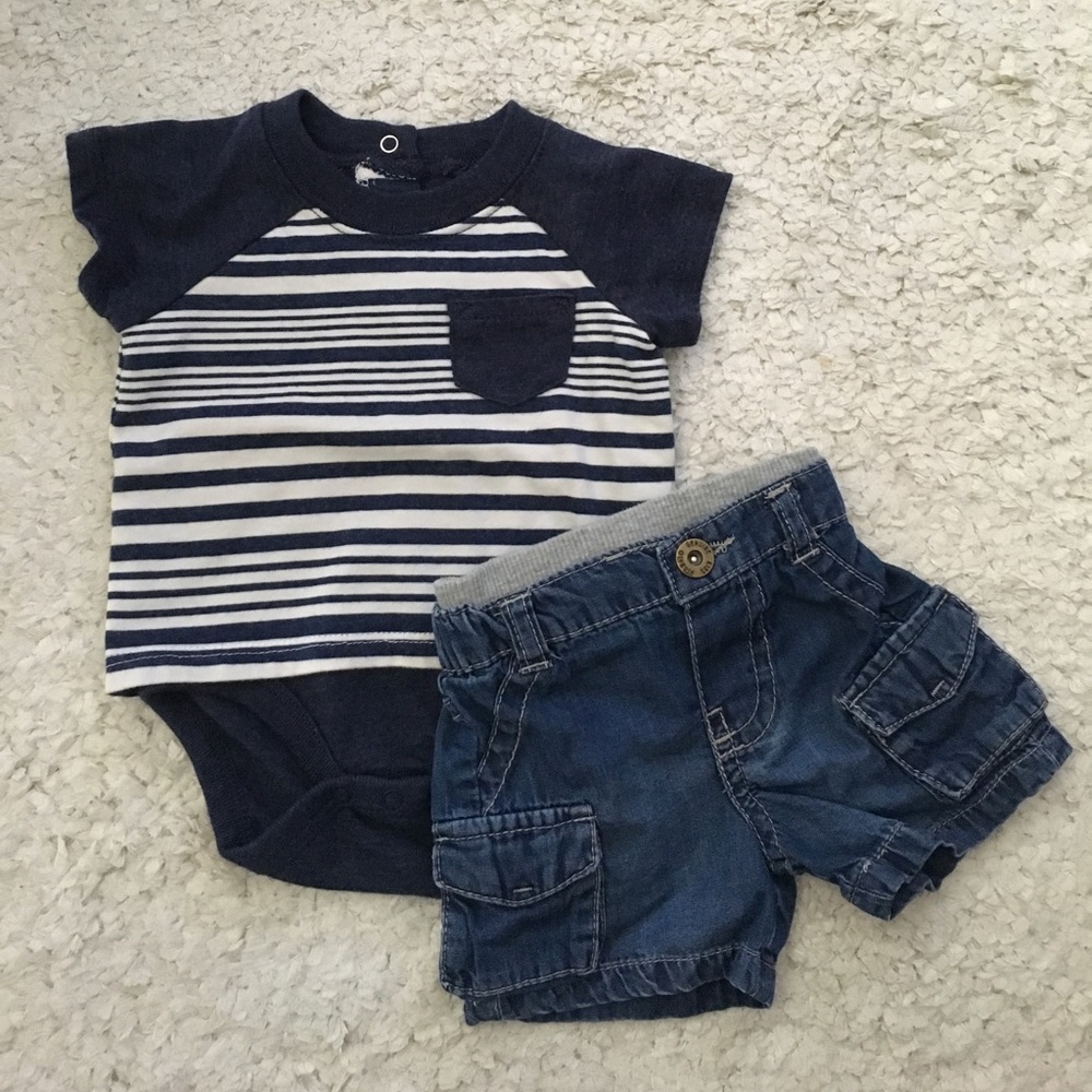 Newborn onsie and shorts