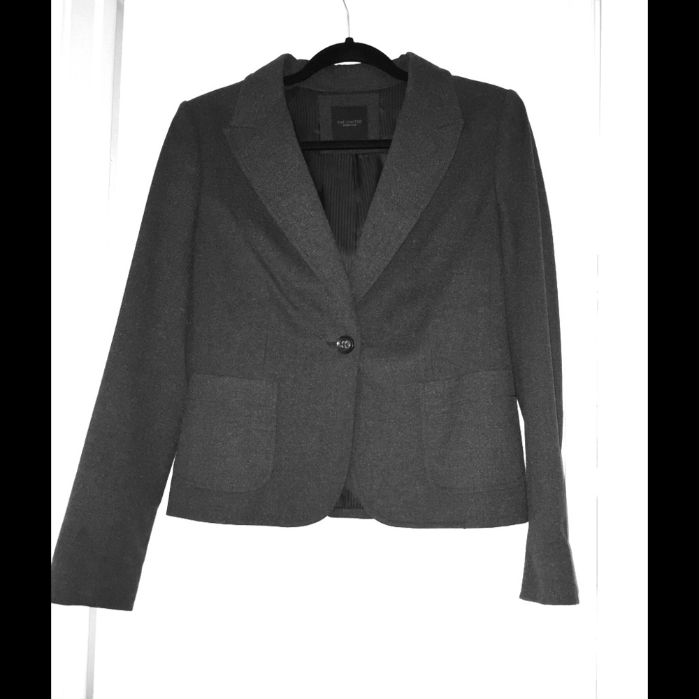 Blazer, Gray Soft Jacket from The Limited