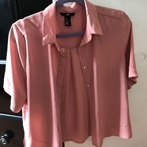 Pink silk blouse