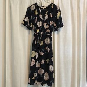 Navy & flower print Loft dress.