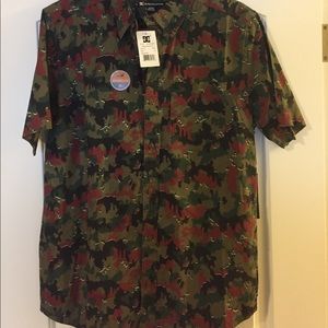 D.C. Camo print button down shirt