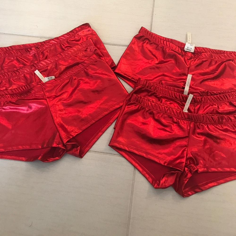 Metallic Red Shorts