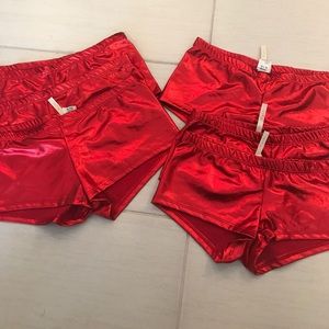 Metallic Red Shorts