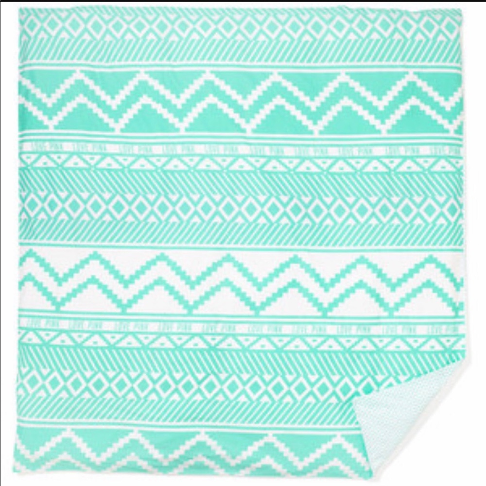 🎀PINK VS Full Queen HTF Teal & White Bed Duvet🎀