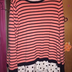 Junior plus long sleeve shirt