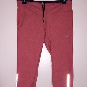 Coral reflective Nike running leggings