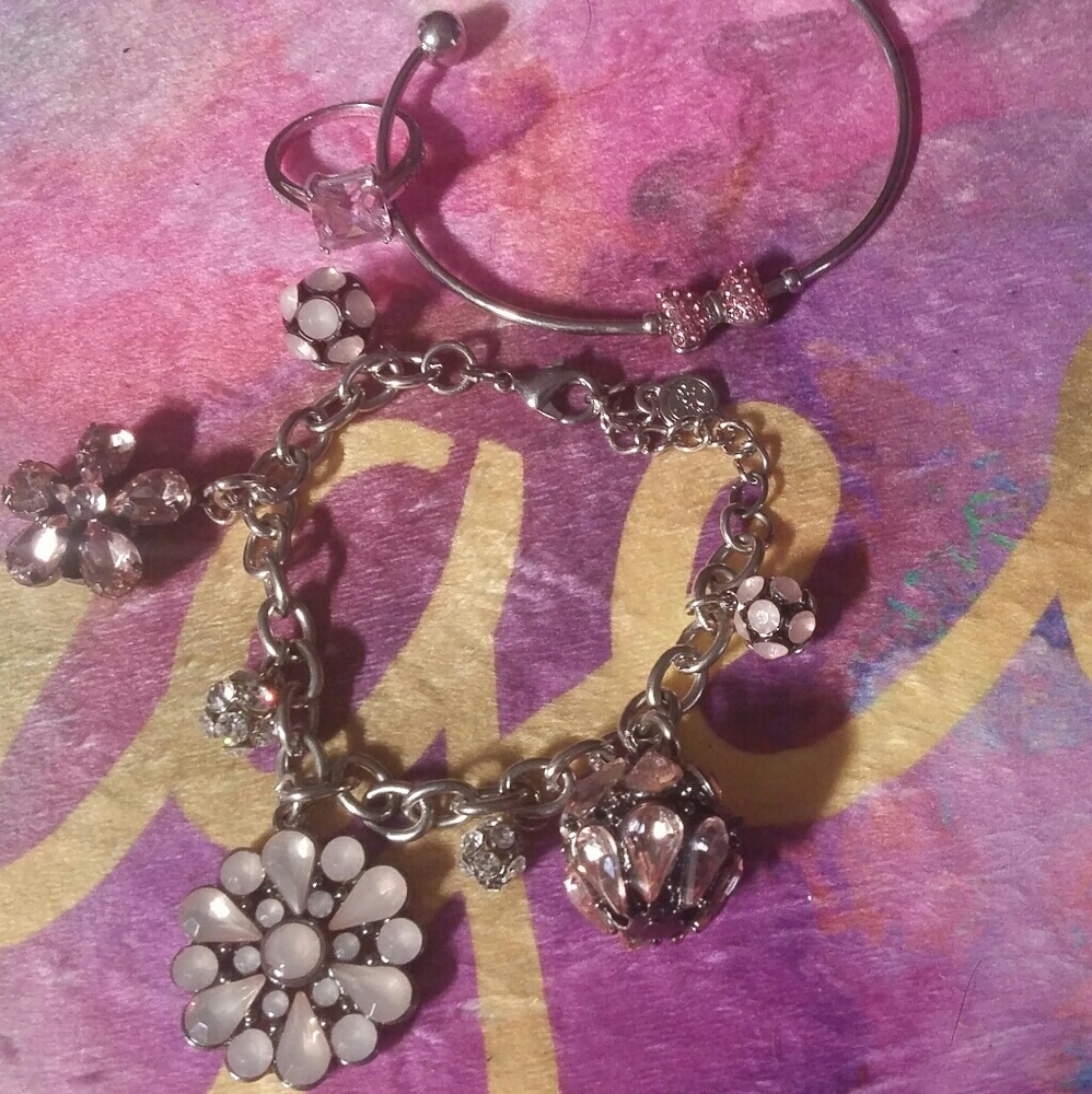 Vera Wang Pink Jewelery Bundle Bracelets & Ring