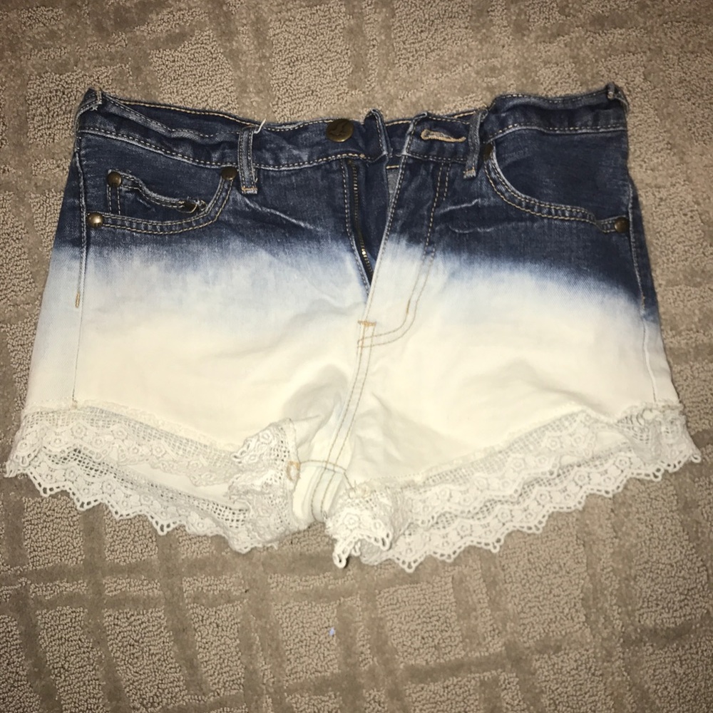Free People Ombré Denim Shorts