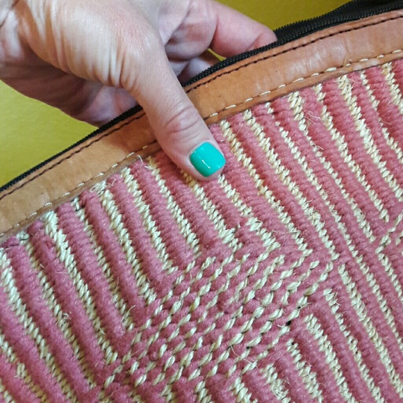 Handmade Coral Boho Jute Bag - Picture 8 of 8