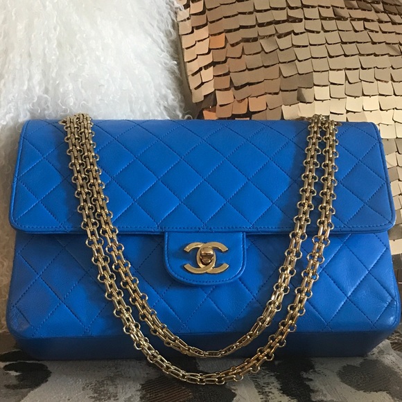 CHANEL CLASSIC FLAP 2.55 BLUE 🦋🦋 - Picture 2 of 8