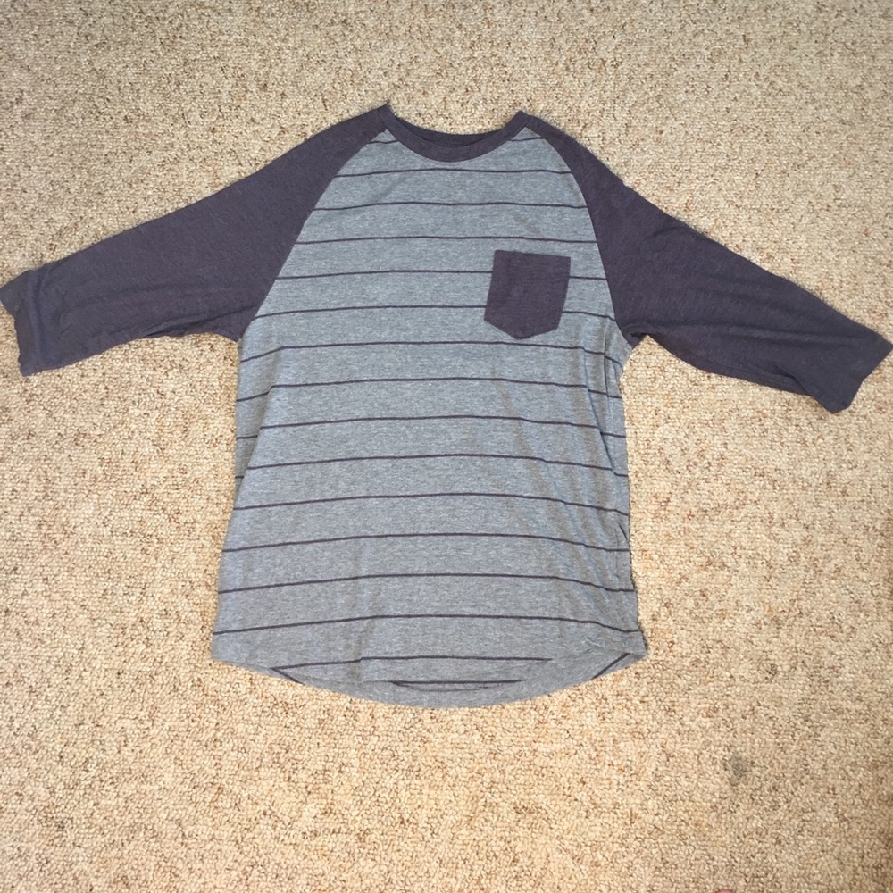 Grey Baseball Tee