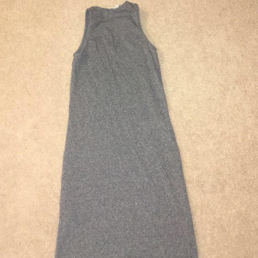 grey form fitting dress