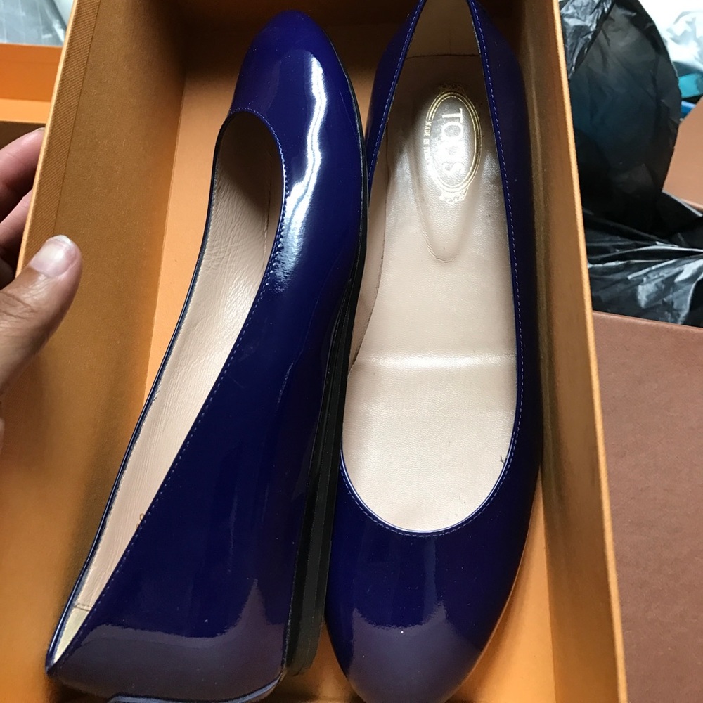 Tod'd Blue Patent Loafers