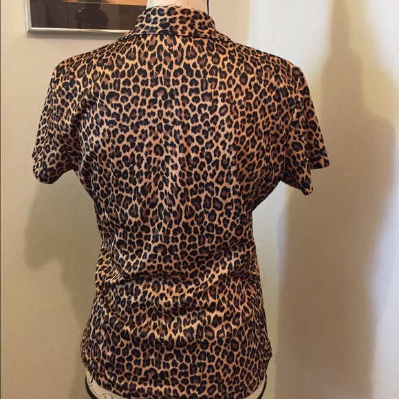 Vintage In Charge Animal Print Poly Short Sleeve - Picture 3 of 5