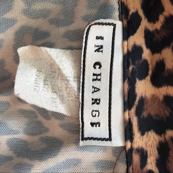 Vintage In Charge Animal Print Poly Short Sleeve - Picture 5 of 5