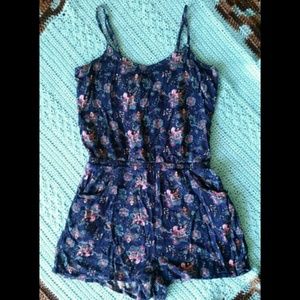 Blue paisley romper