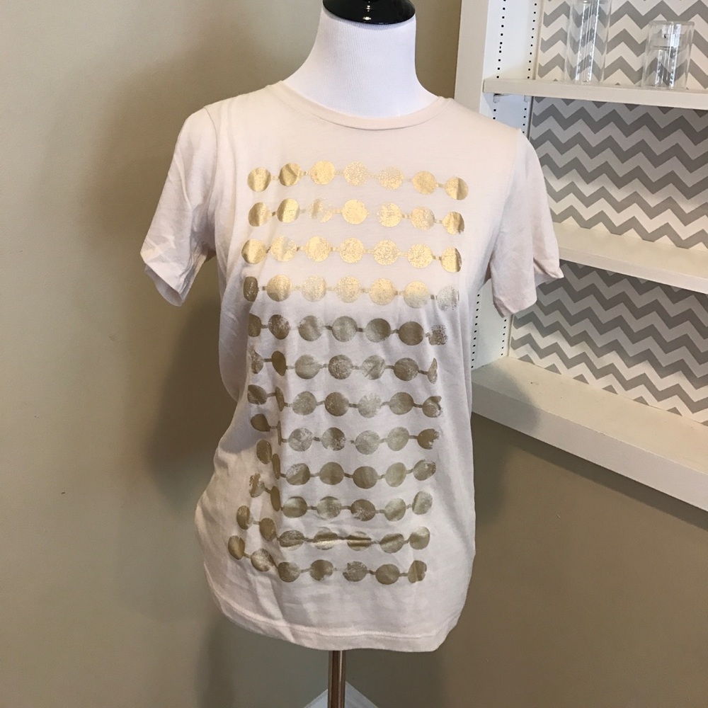 J.Crew t-shirt with cute gold design.