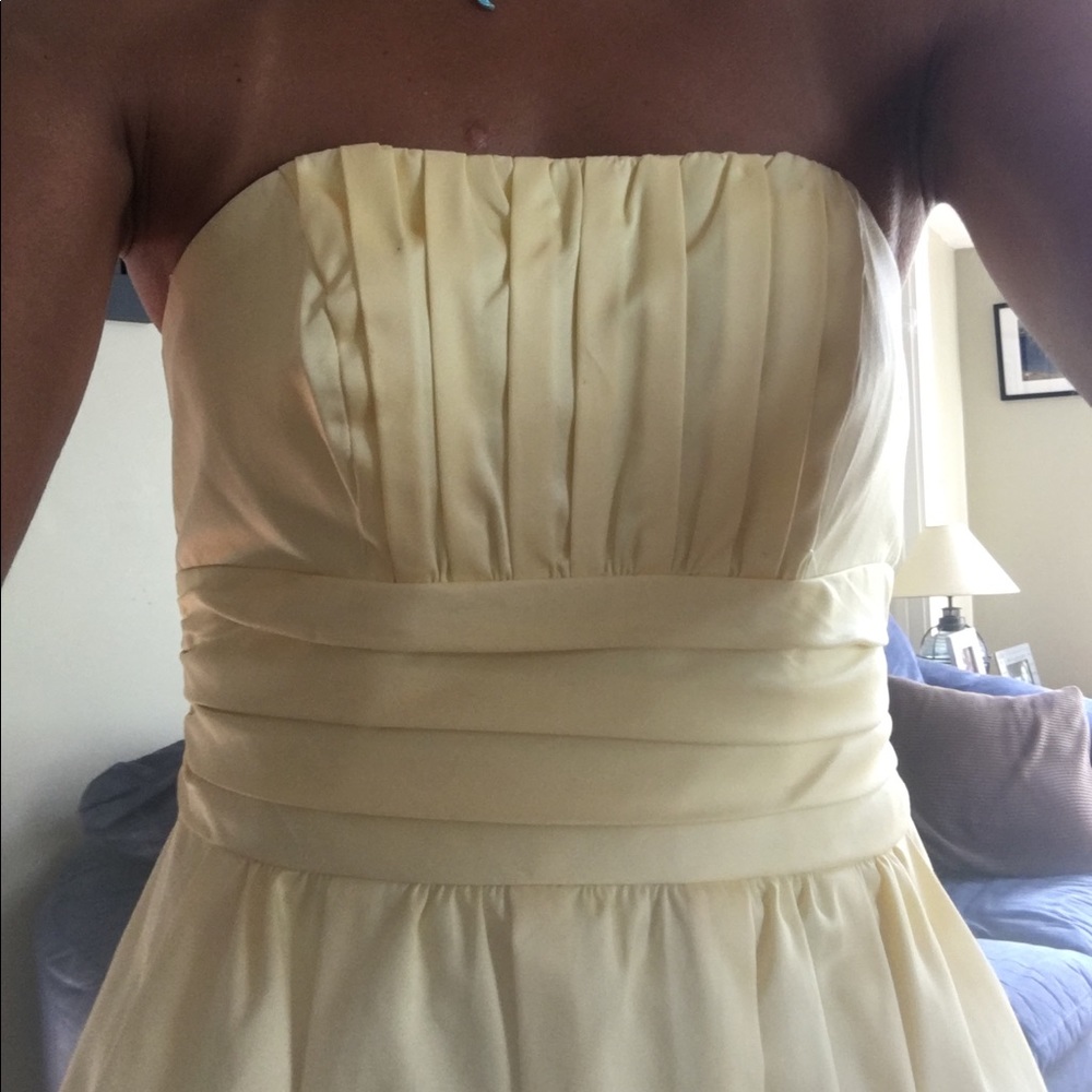 Canary Yellow Strapless Bridal Dress - Picture 3 of 3