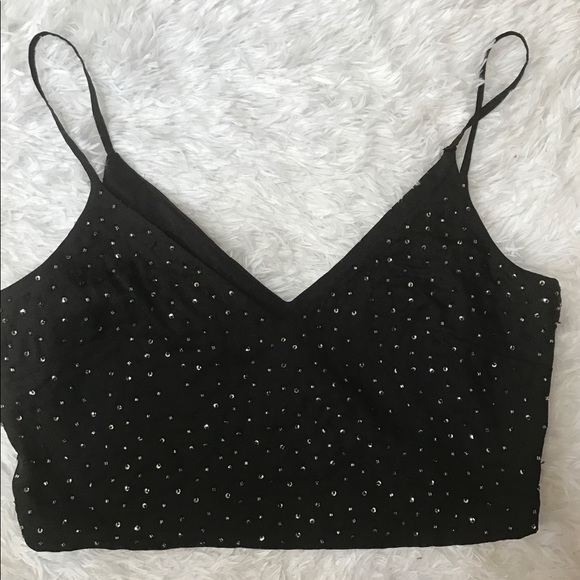Zara Tops - NWT Zara Beaded Crop Top