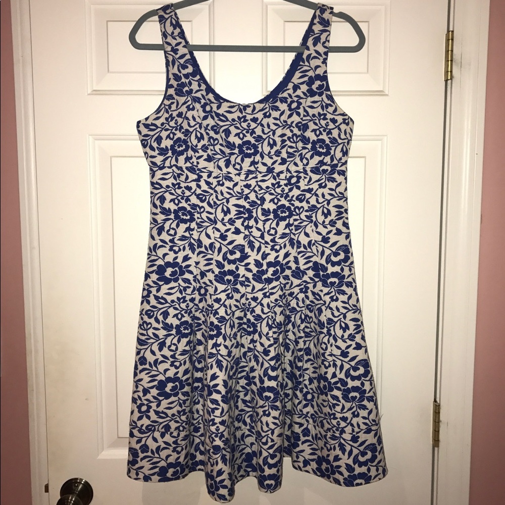 Betsey Johnson Blue and White Floral Dress