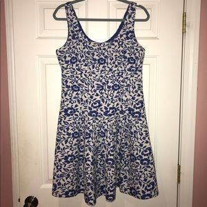 Betsey Johnson Blue and White Floral Dress