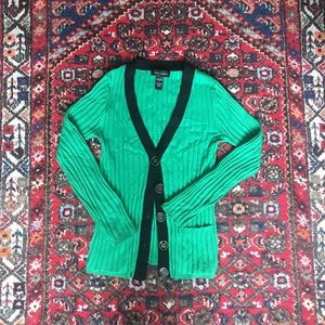 Kelly green cardi. Size Sm.