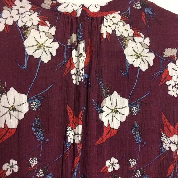 LUSH | Burgundy Floral Tunic - Picture 4 of 5