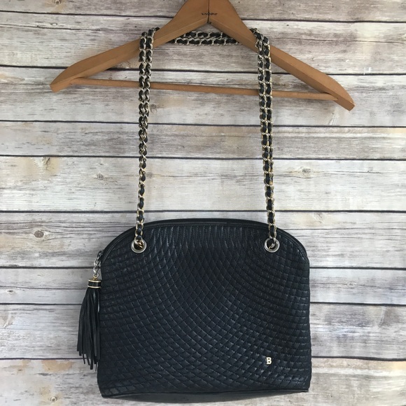 Vintage Bally Quilted Leather Bag