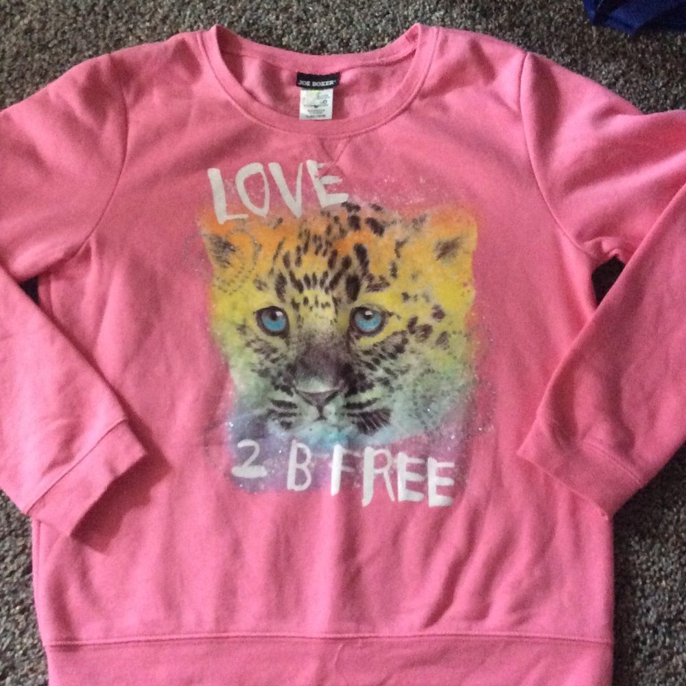 Kids pink crew neck