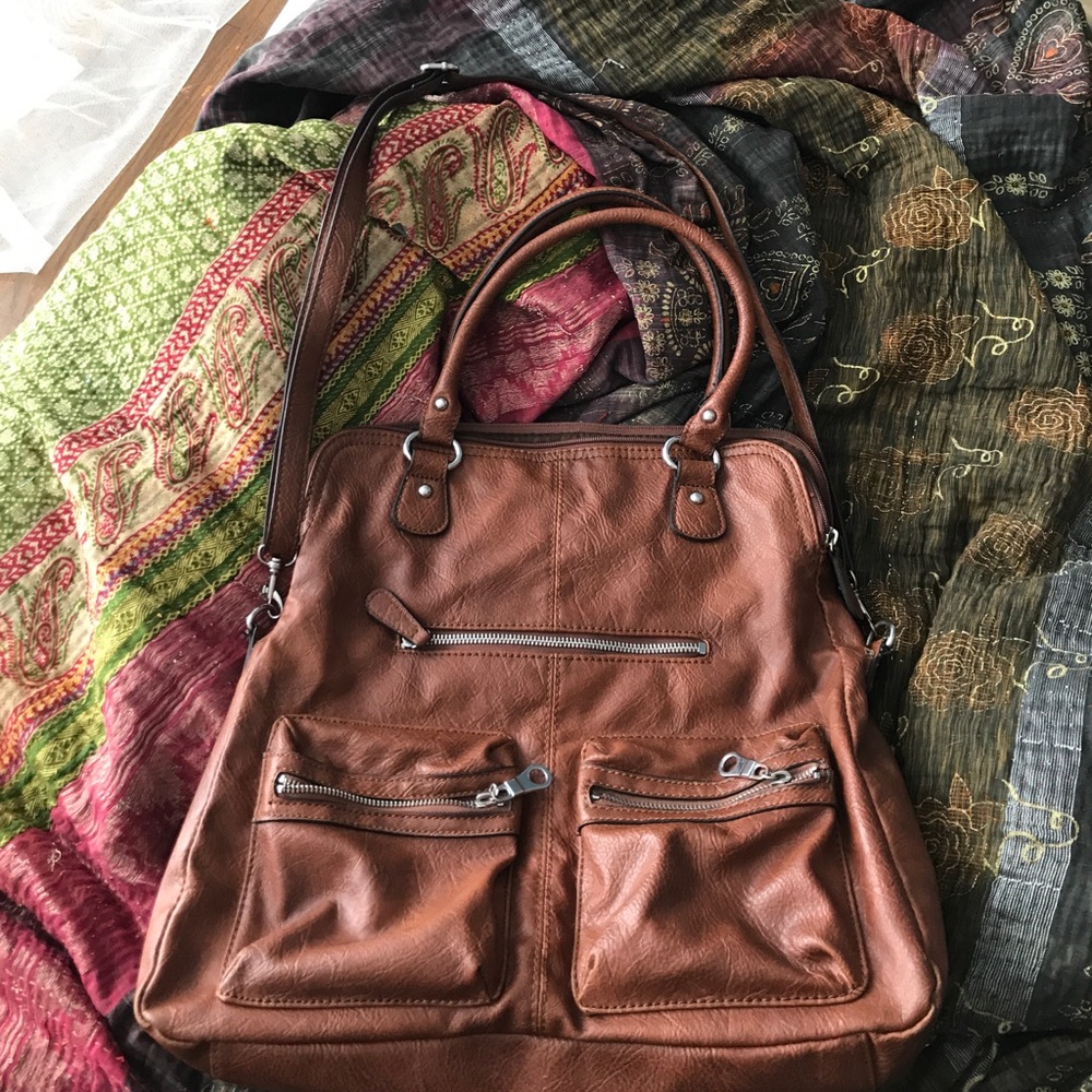 large brown purse