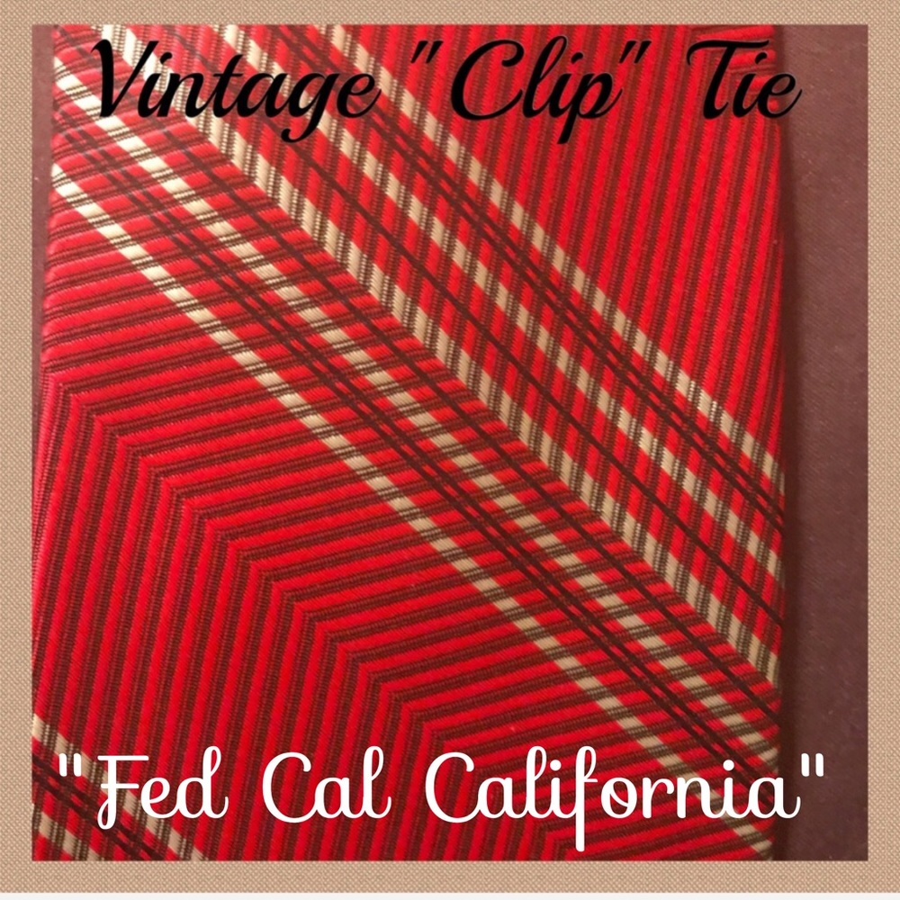 Vintage Clip On Tie