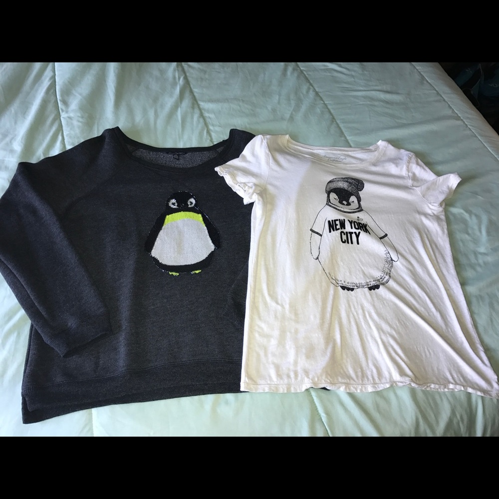 American eagle Penguin Sweater & shirt bundle