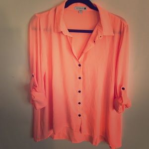 Semi- sheer long sleeve blouse