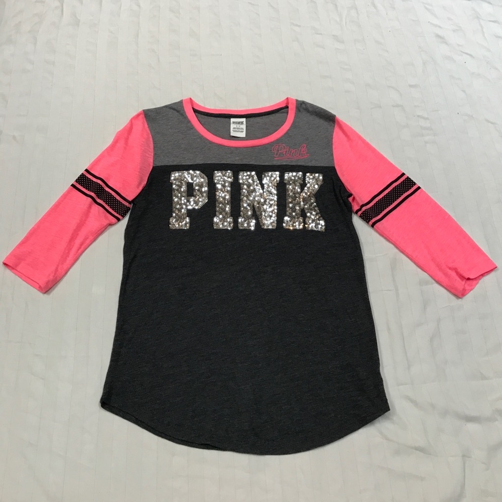 Victoria's Secret PINK bling 3/4 sleeve