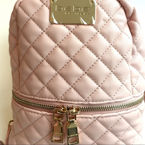 Bebe Mini Blush Quilted Backpack - Picture 3 of 6