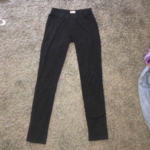Suede Black Leggings