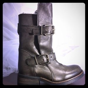 SALE! Steve Madden Motorcycle Boots w/ fur insoles