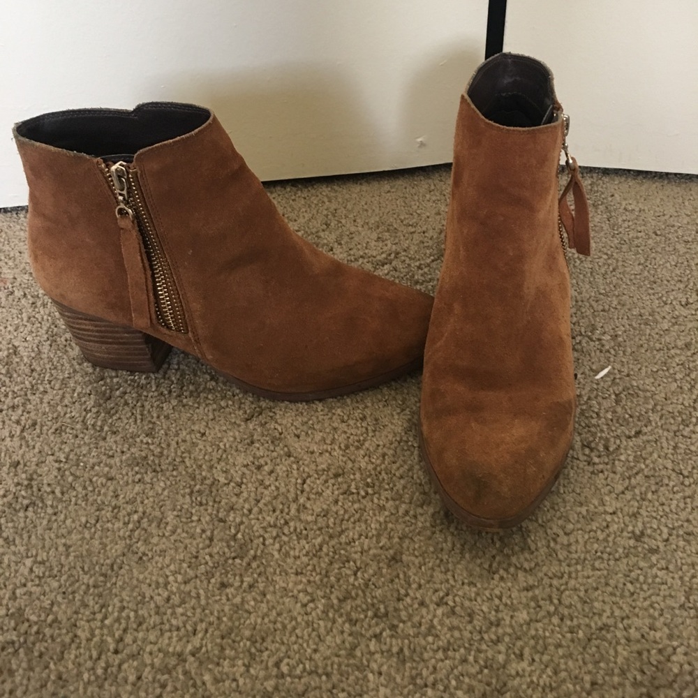 Tan booties