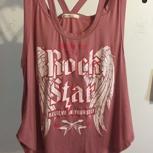 Dusty pink crop top tank