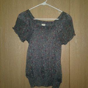Mossimo Supply Co short sleeve sheer top