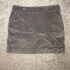 Gray Corduroy Skirt