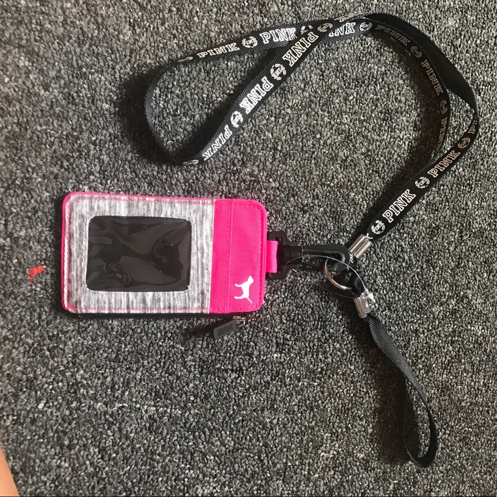 Pink Victoria's ID card holder