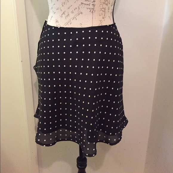 Vintage 90's black white polka dot mini skirt - Picture 3 of 6