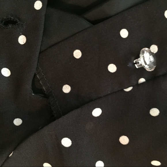 Vintage 90's black white polka dot mini skirt - Picture 5 of 6
