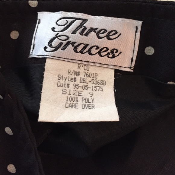 Vintage 90's black white polka dot mini skirt - Picture 6 of 6