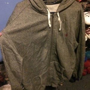 Men's polo hoodie jacket XL gray