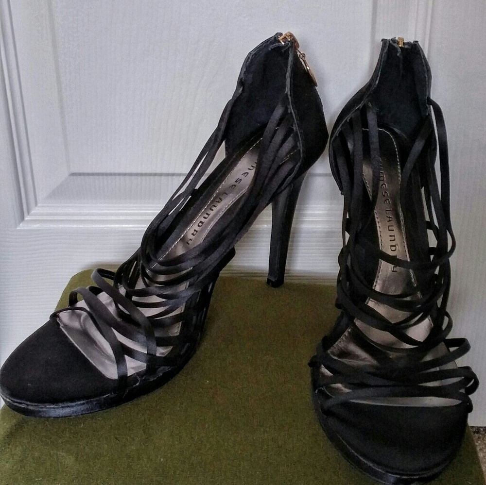 Chinese Laundry Black strappy heels