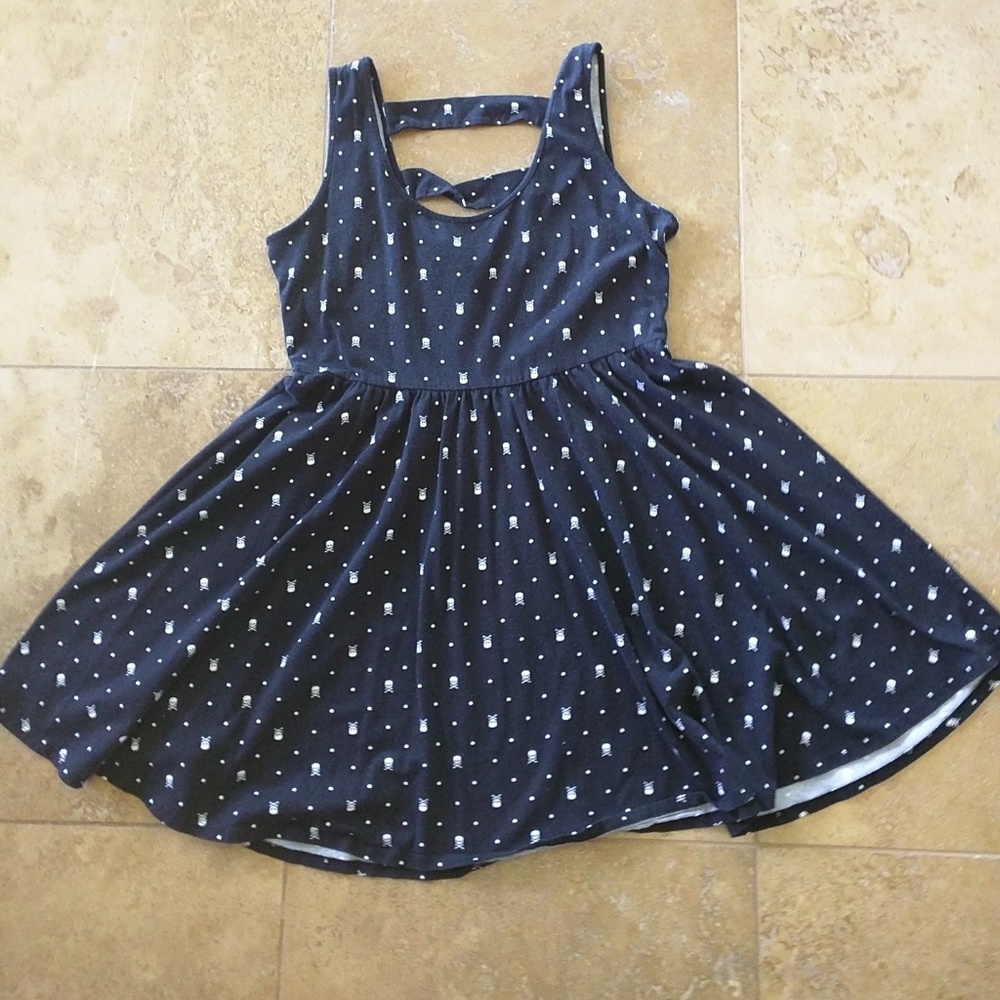 Ladder back skull skater dress